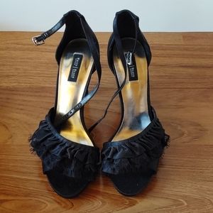 White House Black market black heeled sandal 9